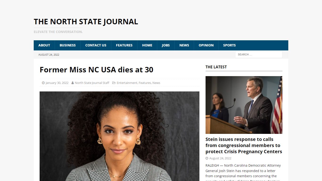 Former Miss NC USA dies at 30 – The North State Journal